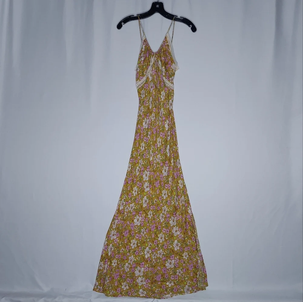 Intimately Free People Slip Dress Medium All I Wanted‎ Maxi Floral Empire Slit